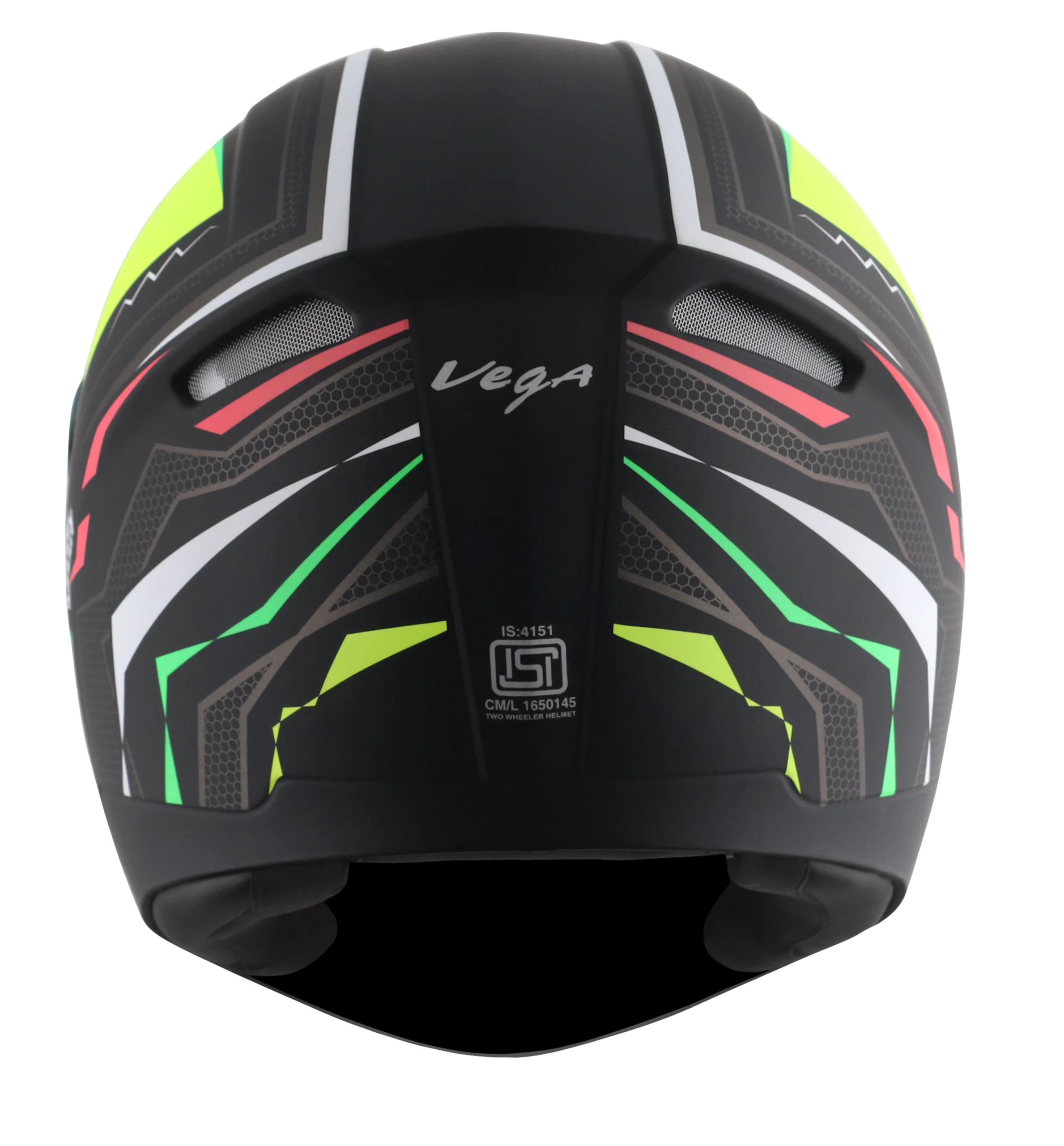 Vega Breeze Dx Scooby Dull Black Neon Yellow - Image 3