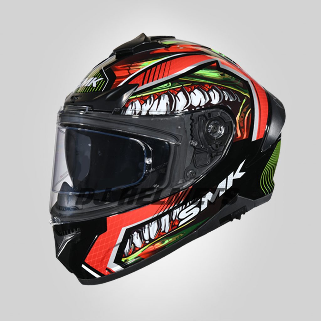 SMK TYPHOON RAPTOR GLOSSY BLACK RED - XL - DJ Helmets