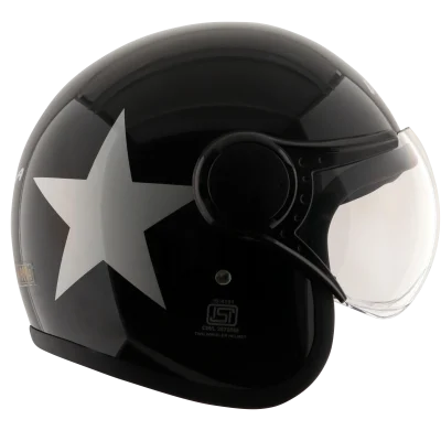 Vega Jet Star W/visor Black Silver