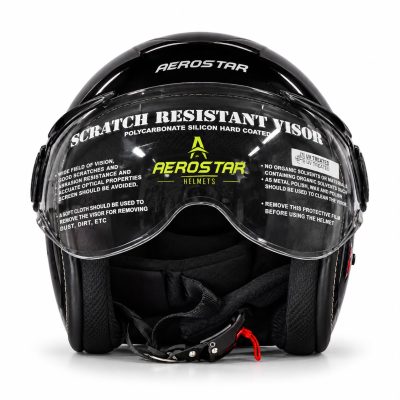 Aerostar Jet Black W/Visor