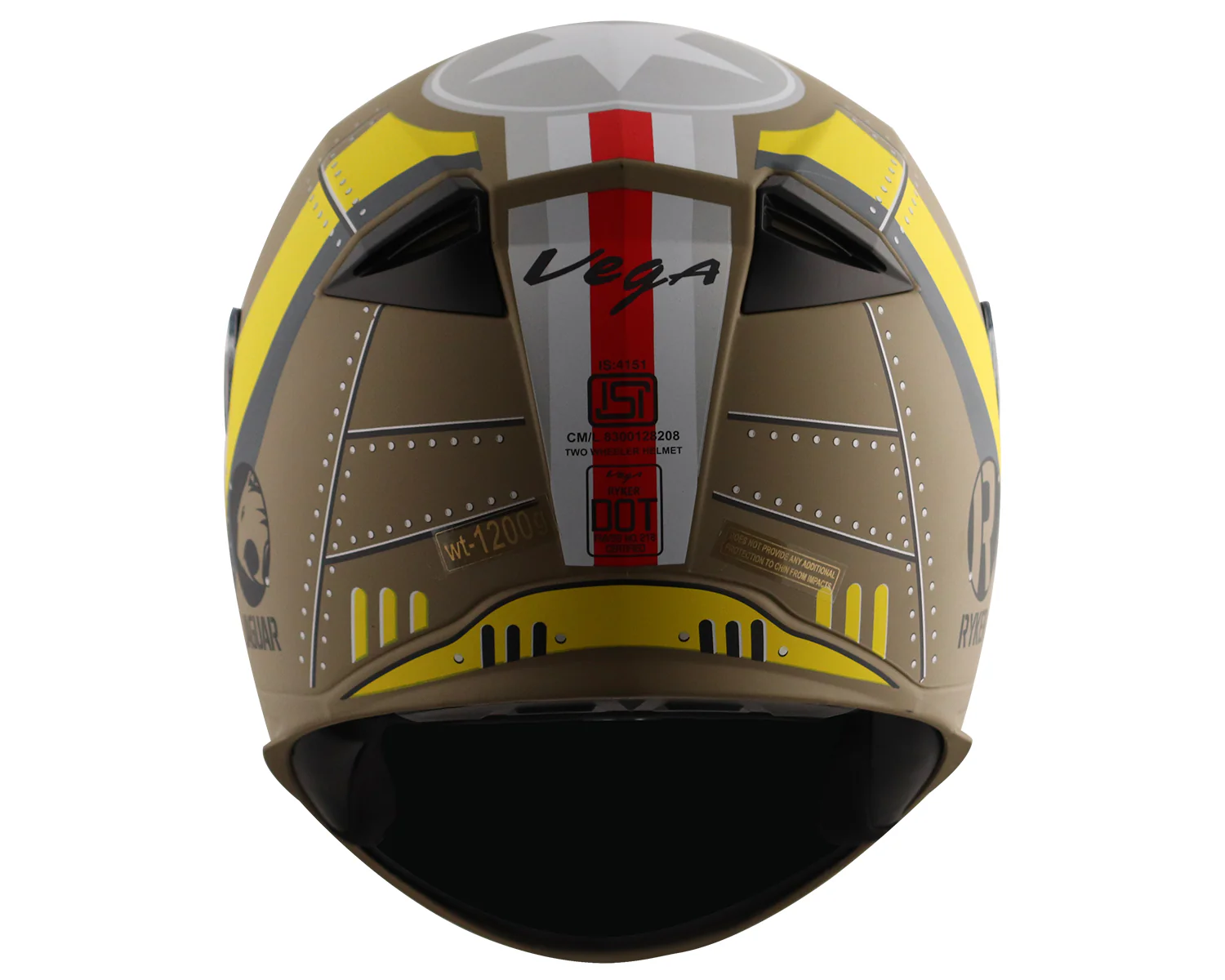 Vega Ryker DX D/V Wingman DDST Neon Yellow - Image 3