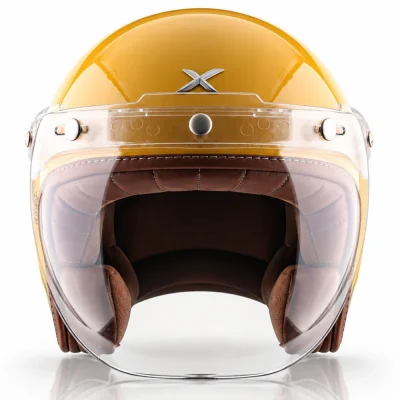 Axor Retro Jet Autumn Open Face Helmet MUSTARD TAN