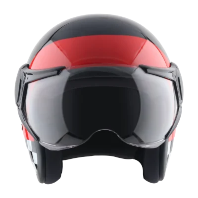 Vega Jet W/Visor Born to ride black red