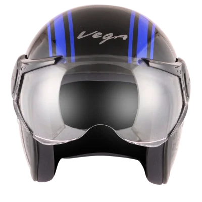 Vega Jet W/Visor Old School black blue