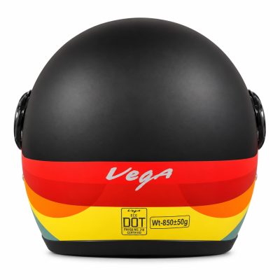 vega jet w / visor Dull Black Red